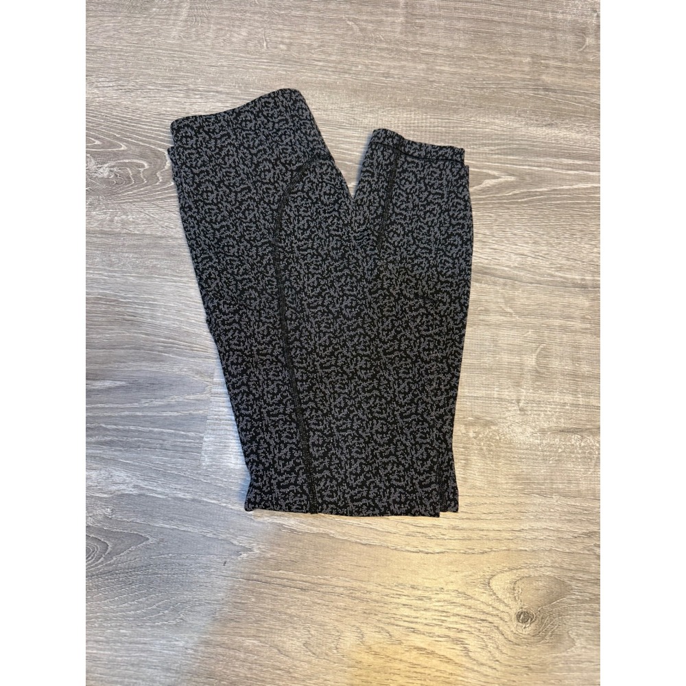 Athleta Ultimate Stash Pocket Textured 7/8 Tight Leggings Black Grey Small